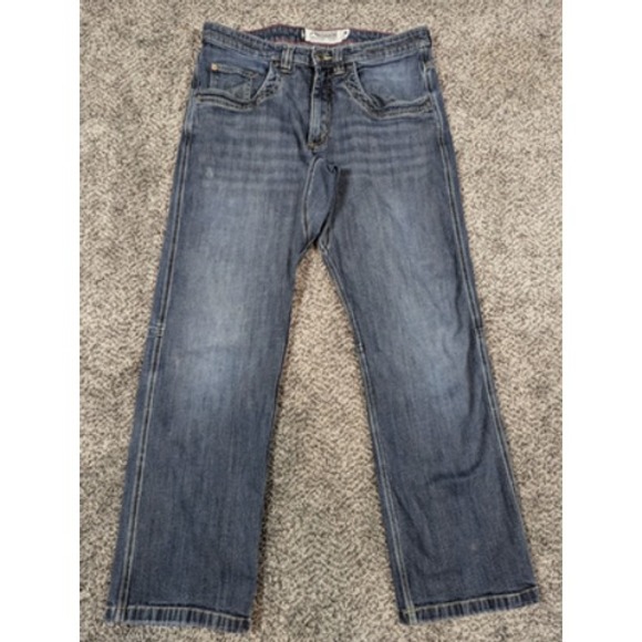 Mountain Khakis Jeans Mens 34x30 Classic Fit Reinforced Embroidered Hike 31x28 - Picture 1 of 15